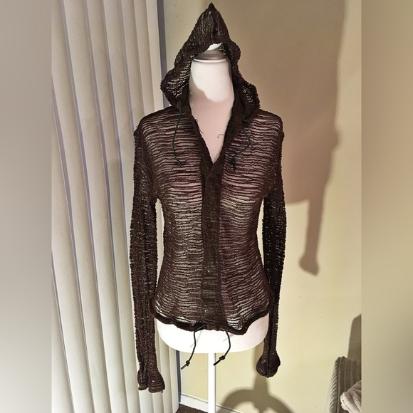 Source Unknown Tops - Brown Knit Cardigan